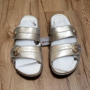 Drew Women's Ariana Gold Comfort Slide